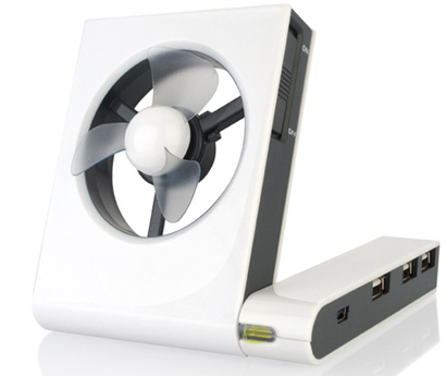 USB Hub with Mini Fan