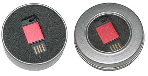 Round metal gift box