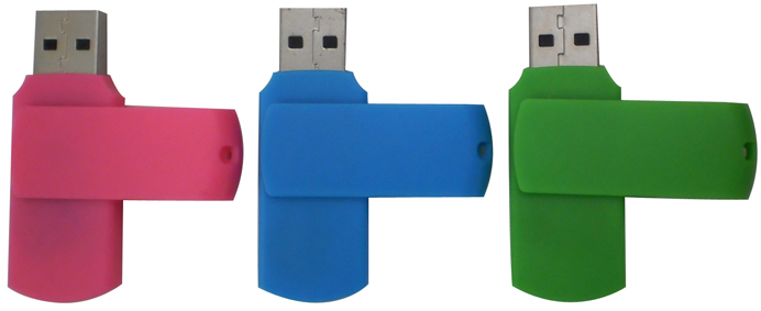 Swivel plastic usb