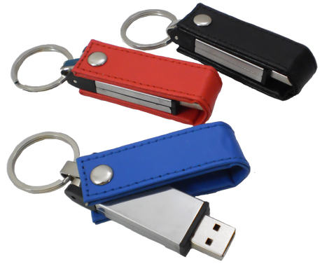 Swivel leather USB