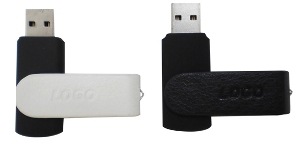 Swivel Leather thumb drive